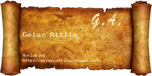 Geisz Attila névjegykártya