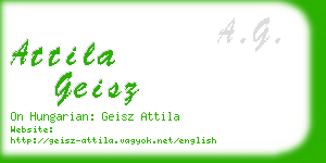 attila geisz business card